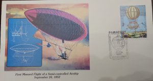 D)1983, PARAGUAY, FIRST DAY COVER, ISSUE, BICENTENARY OF THE FIRST FLIGHTS,