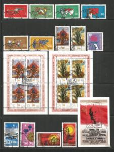 GERMANY – DDR – 1977 – FULL YEAR SET – 76 STAMPS + 8 SHEETS - USED