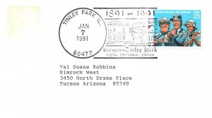 BREMEN - TINLEY PARK POSTAL CENTENNIAL STATION 1891 - 1991 PICTORIAL CANCEL 1991