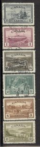 CANADA SC# 268-73 F-VF U 1946