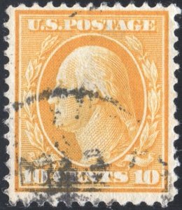 SC#338 10¢ Washington Single (1909) Used