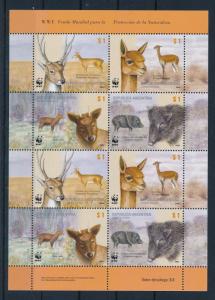 [54127] Argentina 2002 Wild animals Mammals WWF Deer Wild pig MNH Sheet