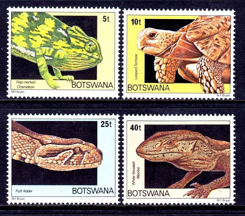 Botswana 1980 Reptiles Complete Mint MNH Set SC 243-246