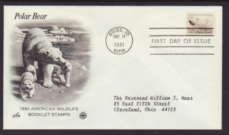 US Polar Bear 1981 PCS Typed FDC BIN