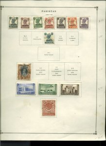 Collection, Pakistan Part A Scott Album Page, 1947/1965, Cat $76 Mint & Used