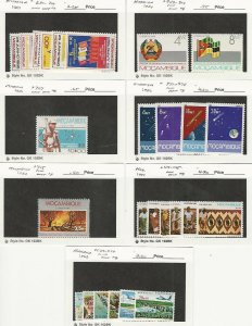 Mozambique, Postage Stamp, #695//1115, C29-C34 Mint NH, 1963-90, JFZ