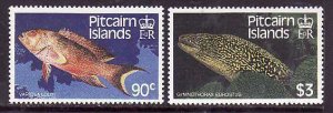 Pitcairn-Sc#295-6- id12- unused NH set-Fish-Marine Life-1988-please note that th