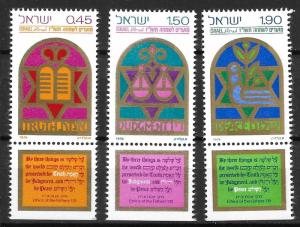 Israel #606-608 MNH with Tabs