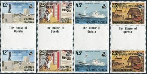 Solomon Isls 539-542 gutter,MNH.Mi 550-553. EXPO-1985,Tsukuba,Japan.Guadalcanal,