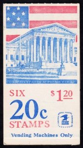 United States Scott Booklet BK139, P#1 (1982) Mint NH VF, CV $3.25 W