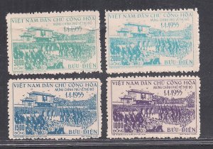 VIETNAM - DEMOCRATIC REPUBLIC SC# 28-31  FVF/NHNGAI