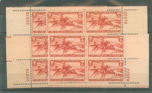 United States #894 Mint (NH) Plate Block