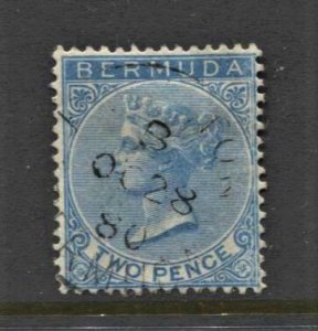 STAMP STATION PERTH Bermuda #2 QV Definitive FU Wmk.1- Great example