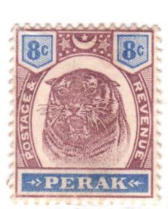 $ Malaya, Perak Scott #52 mint, hinged, fine-VF