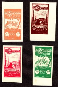 1955, Syria Rotary set, Imperforated, MNH (Sc C187-190var)