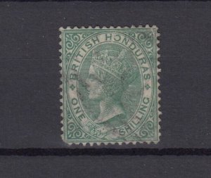 British Honduras QV 1872 1/- Green CC SG10 Fine Used BP2580