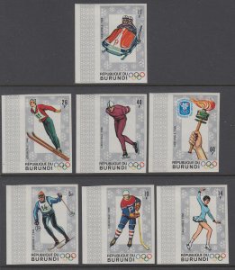 Burundi 226-232 Winter Olympics Imperfs MNH VF