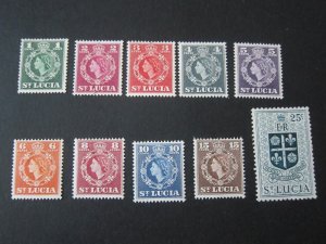 St Lucia 1953 Sc 157-166 MNH/MH