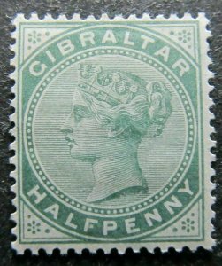 Gibraltar 1887 1/2d DULL GREEN SG 8MH* A4P39F54-