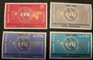 Kenya 1965 ITU #152-55 MH SCV $2.15