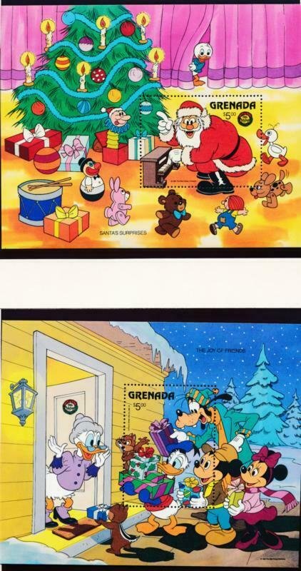 DISNEY GRENADA 1406-1415 MINT NH CHRISTMAS JOYS 1986