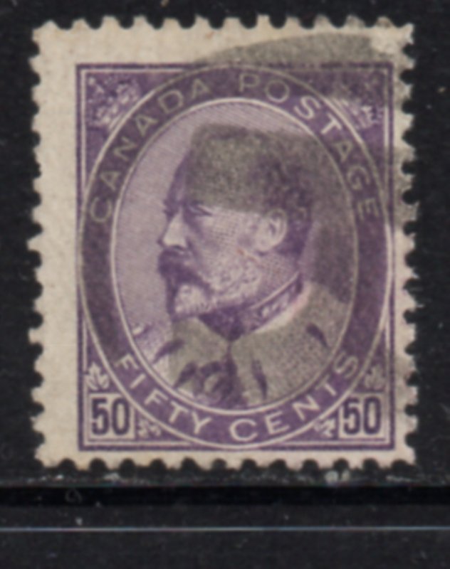 Canada Sc 95 1905 50c Edward VII stamp used