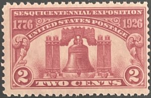 Scott #627 1926 2¢ Sesquicentennial Exposition MNH OG