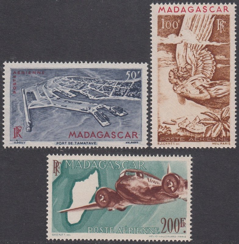 Madagascar C51-C53 MVLH CV $13.00