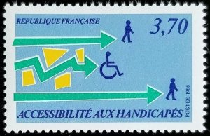 1988 France, Aid to the Handicapped Scott 2114 Mint F/VF NH