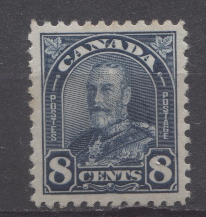 Canada #171 8c Dp Steel Blue King George V 1930-35 Arch Issue Fine Mesh VF-79 OG