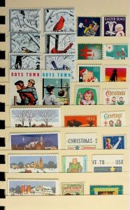 US Old Christmas Seal + Others Stamp Collection Lot of 134 All  Different Stamps