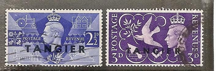 Great Britain Offices-Tangier 523-24 Used 1946 Peace