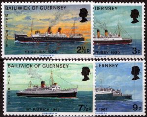 Guernsey 77-80 MNH Mail Boats Ships Transportation ZAYIX 021423S110M