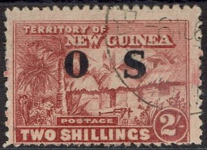 NEW GUINEA 1925 HUT OS 2/- USED