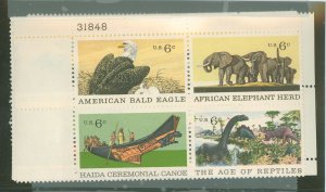 United States #1387-1390 Unused Plate Block