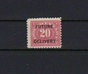 UNITED STATES 1918 - 1934 FUTURE DELIVERY 20 CENT UNUSED  STAMP   REF R 1821