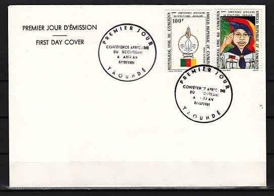 Cameroun, Scott cat. C293-C294. 4th Scout Conference. Plain First Day Cover.