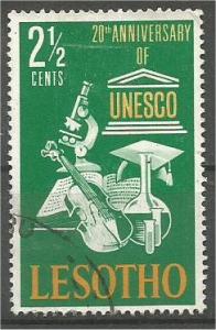 LESOTHO, 1966, used 21/2c, UNESCO, Scott 21