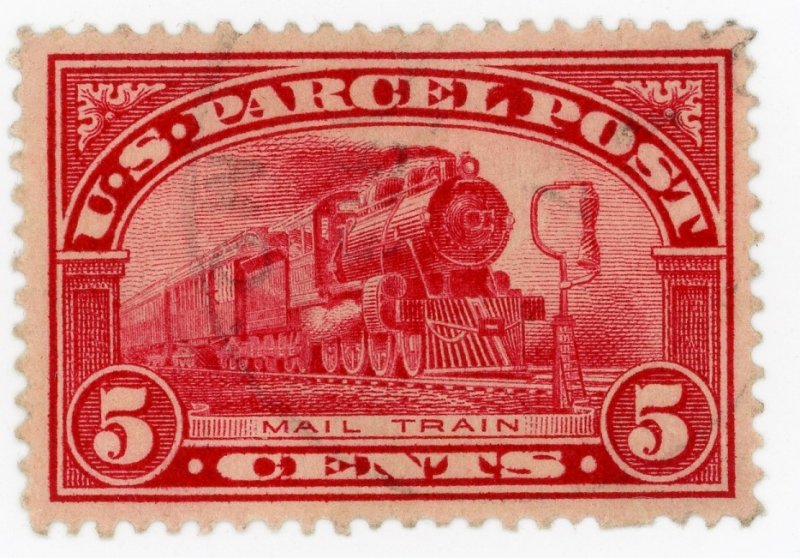 #Q5 – 1913 5c Parcel Post Stamp.  Used light cancel.