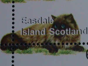 EASDALE-SCOTLAND STAMP -COLORFUL WORLD LOVELY CATS LARGE MNH FULL SHEET  VF