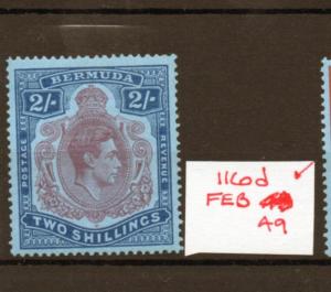 BERMUDA GEORGE VI SG116d Feb 49 Ptg. lightly hinged.