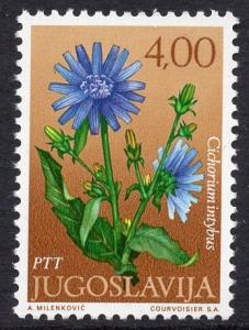 Yugoslavia   #1060  1971  MNH  flowers  4d.   chicory