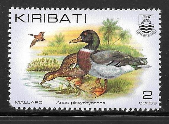 Kiribati 385: 2c Mallard (Anas platyrhynchos), MH, VF