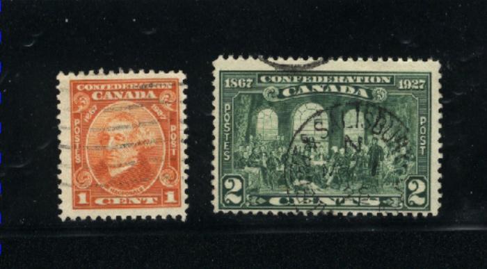 Canada #141, 142  -1  used     PD