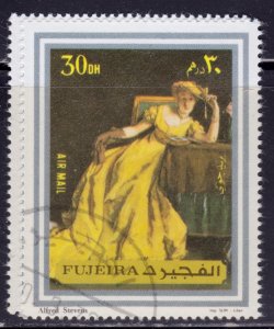 Fujeira, UAE, 1972, Aimail, Alfred Stevens Painting, 30Dh, used/cto,++