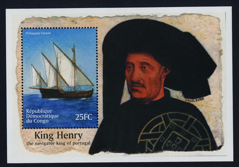 Congo DR 1582 MNH King Henry, Portugeses Caravel, Ship