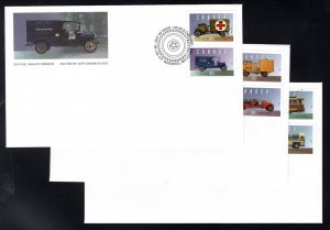 1527, Scott, (3) FDC Set, Historic Public Service Vehicles, 1994, Aug 19