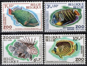 ZAYIX Belgium B832-B835 MNH Semi-Postal Tropical Fish Marine Life 071823S165M