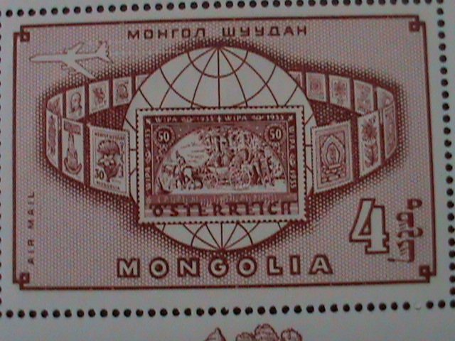 ​MONGOLIA-1965-SC#C5 VIENNA-INTL. STAMP SHOW-WIPA-MNH S/S-VF-HARD TO FIND