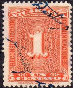 Nicaragua RA42 - Used -1c Numeral of Value (1933)